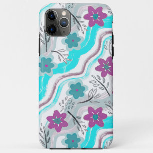 Abstract Floral Retro Swirls iPhone 11 Pro Max Case