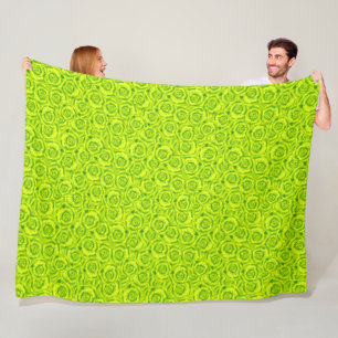 Abstract floral roses pattern fleece blanket