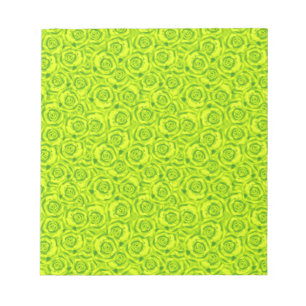 Abstract floral roses pattern notepad