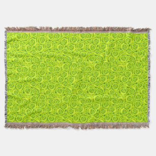 Abstract floral roses pattern throw blanket