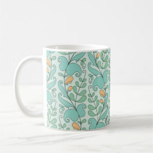 Abstract floral seamless pattern coffee mug