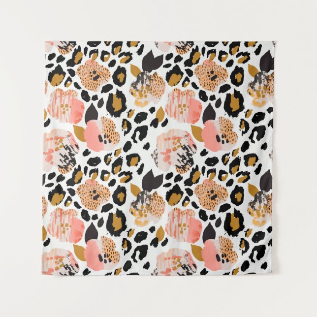 Abstract floral seamless pattern: flowers with zeb tapestry (Front)