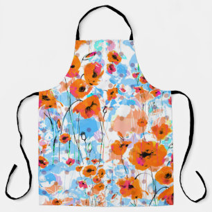 Abstract floral seamless pattern painted by brush  apron