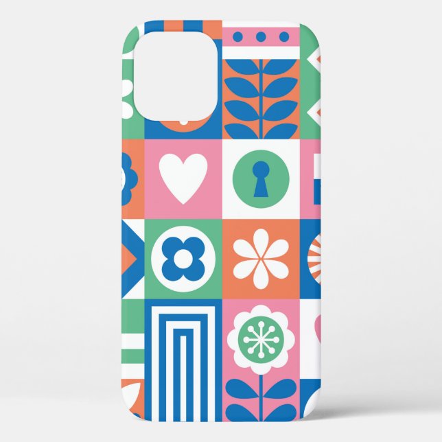 Abstract floral seamless pattern. Scandinavian and Case-Mate iPhone Case (Back)