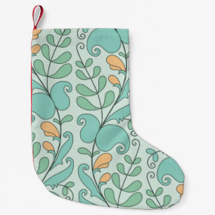 Abstract floral seamless pattern small christmas stocking