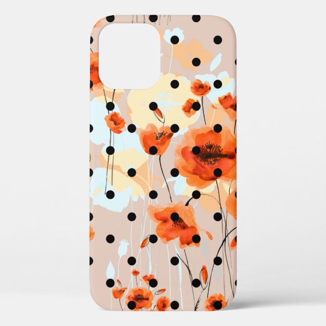 Abstract floral seamless pattern with field poppie Case-Mate iPhone case (Back)