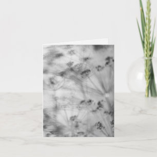 Abstract floral silhouettes, monochrome, Sympathy Card