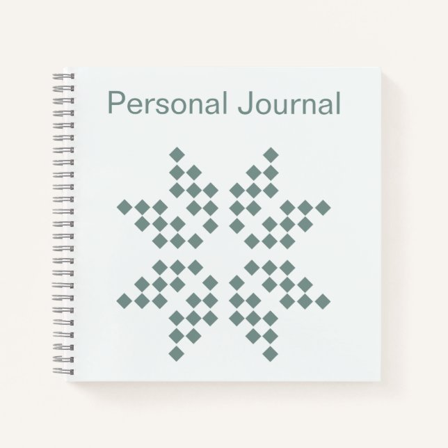 Abstract Floral Spanish Green Spiral Notebook (Front)