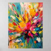 Abstract Floral Symphony Fine Art