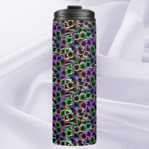 Abstract Floral Thermal Tumbler
