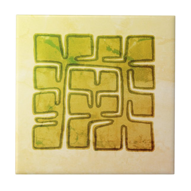 Abstract Floral  Tile (Front)