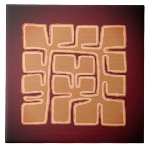 Abstract Floral Tile - Arts and Crafts Movement 