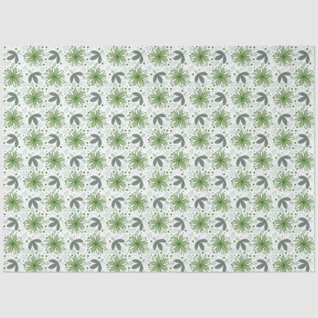 Abstract Floral Tissue Wrapping Paper (Front)