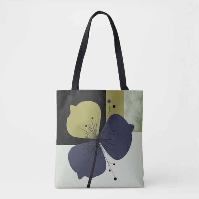 Abstract Floral Tote Bag – Soft Colour Rhythm (Front)