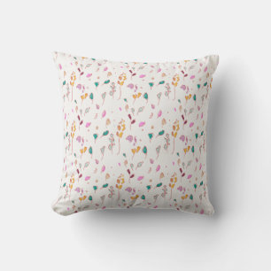 Abstract Floral traces Throw Pillow
