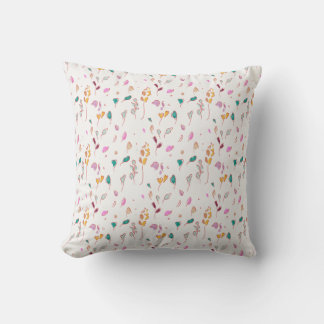Abstract Floral traces Throw Pillow