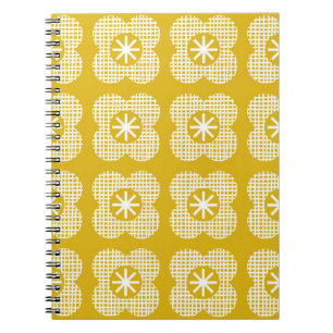 Abstract floral vintage pattern. Nordic style. Vin Notebook