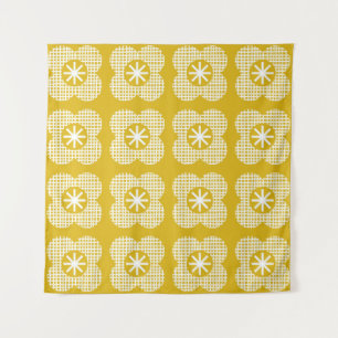 Abstract floral vintage pattern. Nordic style. Vin Tapestry