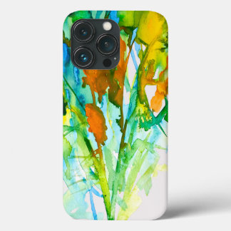 Abstract floral watercolor art iPhone 13 pro case