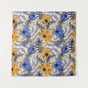 Abstract Floral: Watercolor Modern Pattern Tapestry