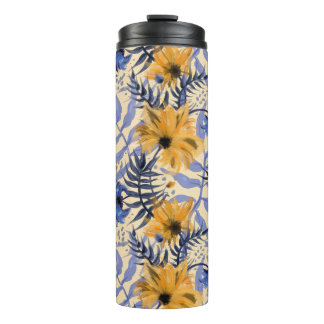 Abstract Floral: Watercolor Modern Pattern Thermal Tumbler