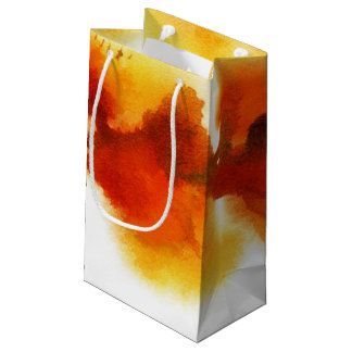 Abstract floral watercolor paintings 2 small gift bag