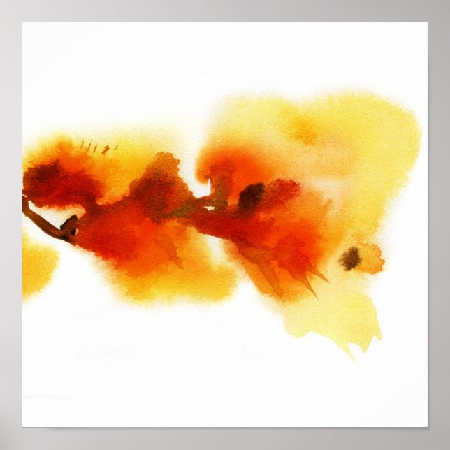 Abstract floral watercolor paintings 4 poster (Front)