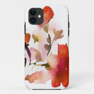 Abstract floral watercolor paintings iPhone 11 case