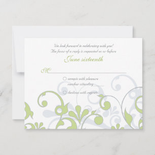 Abstract Floral Wedding Response Card