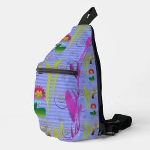Abstract Floral with Spirals 5 Sling Bag