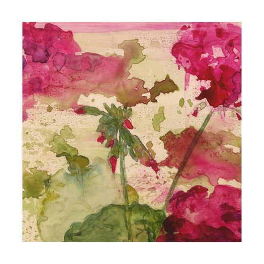 abstract floral wood art