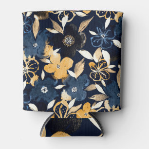 Abstract Florals: Watercolor Repeating Pattern Can Cooler