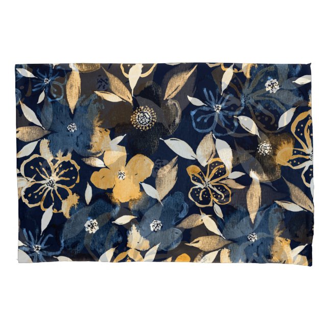 Abstract Florals: Watercolor Repeating Pattern Pillowcase (Front)