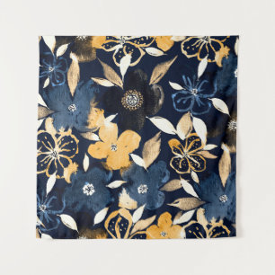 Abstract Florals: Watercolor Repeating Pattern Tapestry