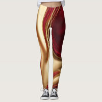 Abstract-Flow Art-Red and Gold-