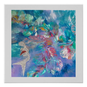 Abstract flow art "Victoria's Dream" Poster