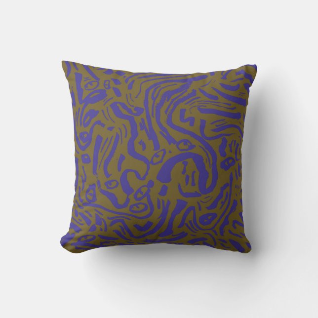 Abstract Flow Lines Throw Pillow- Nasamin studio Pillow (Front)