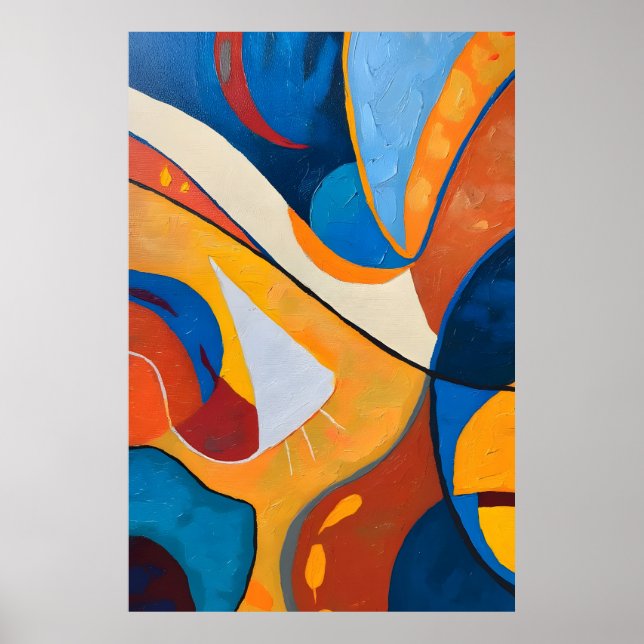 Abstract Flow of Colors Poster (Front)