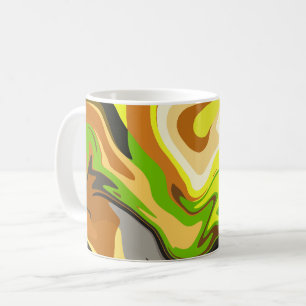 Abstract Flow of Earthy and Natural Colours Coffee Mug