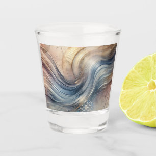 Abstract Flow Shot Glass