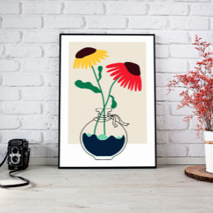 Abstract Flower Bouquet Art Canvas Print