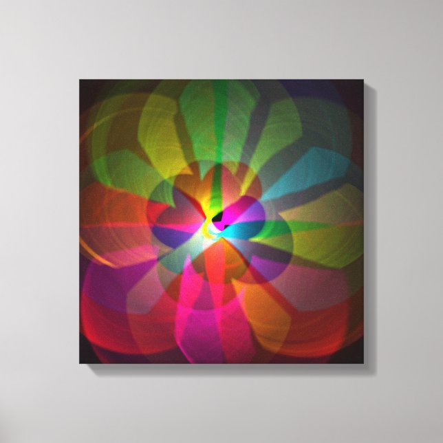 Abstract flower canvas print (Front)
