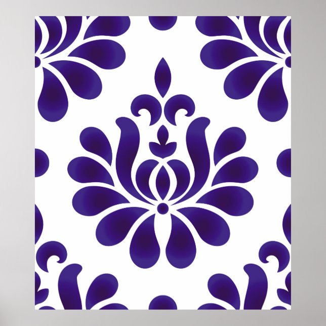 Abstract flower decorative ornament background dam poster (Front)