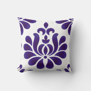 Abstract flower decorative ornament background dam throw pillow