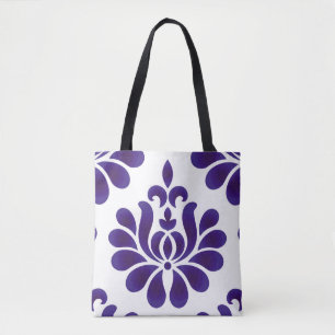 Abstract flower decorative ornament background dam tote bag