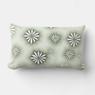 abstract flower design pillow in grey