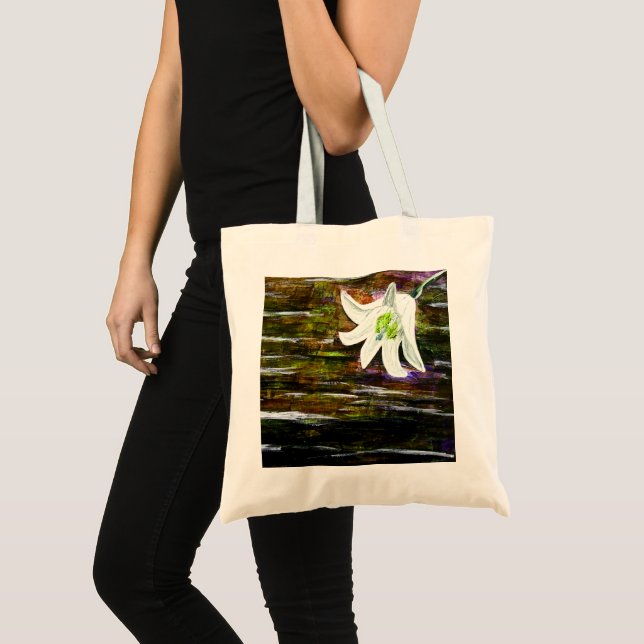 Abstract Flower Design Tote Bag (Front (Product))