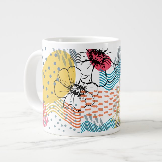 Abstract flower designed coffee mug (Devant gauche)