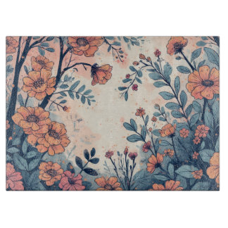Abstract Flower Designed Cutting Board