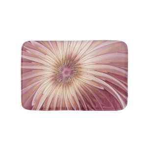 Abstract Flower Fractal Art & Shades of Burgundy Bath Mat